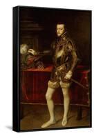 Portrait of Philip II in Armor-Titian (Tiziano Vecelli)-Framed Stretched Canvas