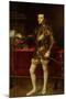 Portrait of Philip II in Armor-Titian (Tiziano Vecelli)-Mounted Giclee Print