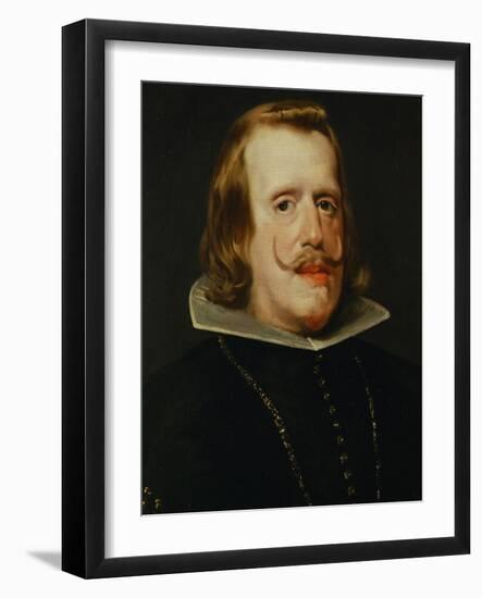 Portrait of Philip IV, King of Spain (1605-1665), 1652/53-Diego Velazquez-Framed Giclee Print