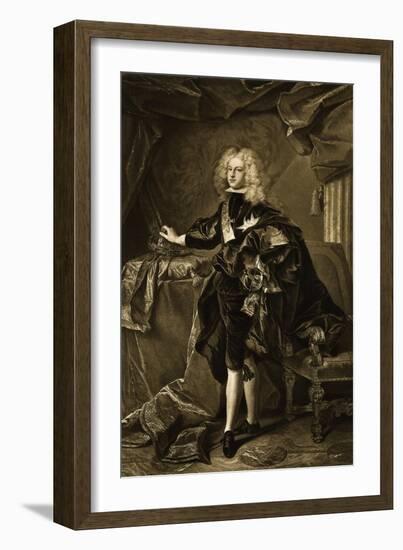 Portrait of Philip V, King of Spain-Hyacinthe Rigaud-Framed Giclee Print