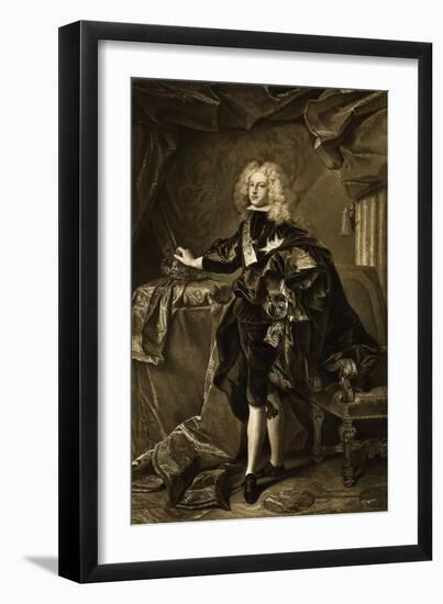 Portrait of Philip V, King of Spain-Hyacinthe Rigaud-Framed Giclee Print