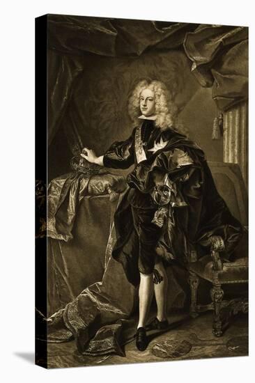 Portrait of Philip V, King of Spain-Hyacinthe Rigaud-Stretched Canvas