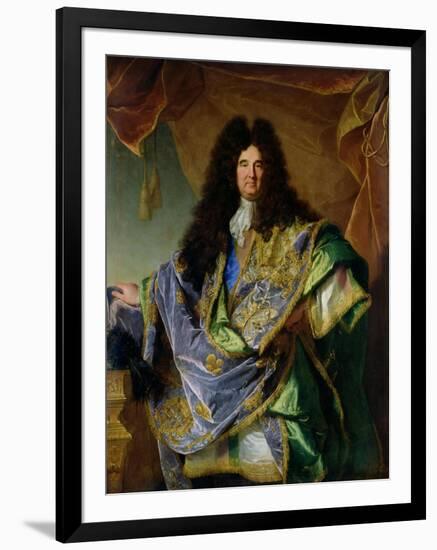 Portrait of Philippe De Courcillon (1638-1720) Marquis De Dangeau, 1702-Hyacinthe Rigaud-Framed Giclee Print