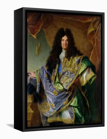 Portrait of Philippe De Courcillon (1638-1720) Marquis De Dangeau, 1702-Hyacinthe Rigaud-Framed Stretched Canvas