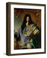 Portrait of Philippe De Courcillon (1638-1720) Marquis De Dangeau, 1702-Hyacinthe Rigaud-Framed Giclee Print