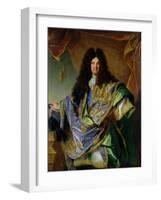 Portrait of Philippe De Courcillon (1638-1720) Marquis De Dangeau, 1702-Hyacinthe Rigaud-Framed Giclee Print