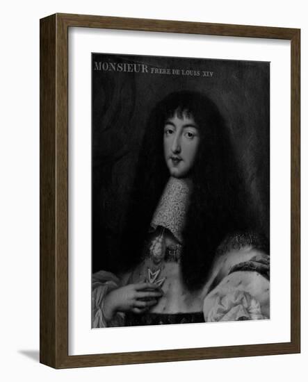 Portrait of Philippe, Duc D'Orleans (1640-1701)-Pierre Mignard-Framed Giclee Print