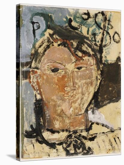 Portrait of Picasso, 1915-Amedeo Modigliani-Stretched Canvas