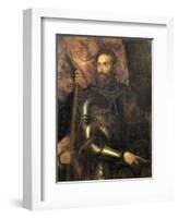 Portrait of Pierluigi Farnese with Armature, 1546-Tito Agujari-Framed Giclee Print