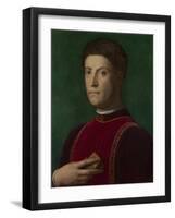 Portrait of Piero De' Medici (The Gout), Ca 1550-1565-Agnolo Bronzino-Framed Giclee Print