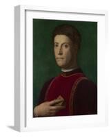 Portrait of Piero De' Medici (The Gout), Ca 1550-1565-Agnolo Bronzino-Framed Giclee Print