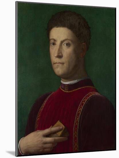 Portrait of Piero De' Medici (The Gout), Ca 1550-1565-Agnolo Bronzino-Mounted Giclee Print