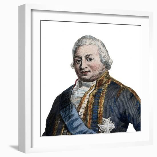 Portrait of Pierre Andre de Suffren de Saint Tropez, bailli de Suffren (1729-1788), French admiral-French School-Framed Giclee Print