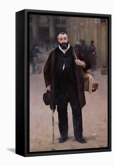 Portrait of Pierre-Emmanuel Damoye-Alfred Roll-Framed Stretched Canvas