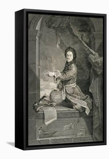 Portrait of Pierre Louis Moreau De Maupertuis (Saint-Malo-Robert Tournieres-Framed Stretched Canvas