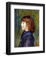 Portrait of Pierre Renoir in a Sailor Suit, 1890-Pierre-Auguste Renoir-Framed Premium Giclee Print