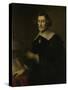 Portrait of Pieter Corneliszoon Hooft, Bailiff of Muiden, Historian and Poet-Joachim Von Sandrart-Stretched Canvas