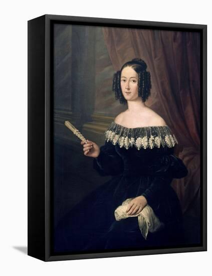 Portrait of Pilar De Jandiola, Doña Pilar De Jandiola-Antonio Maria Esquivel-Framed Stretched Canvas