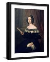 Portrait of Pilar De Jandiola, Doña Pilar De Jandiola-Antonio Maria Esquivel-Framed Giclee Print
