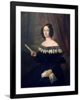 Portrait of Pilar De Jandiola, Doña Pilar De Jandiola-Antonio Maria Esquivel-Framed Giclee Print