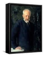 Portrait of Piotr Ilyich Tchaikovsky (1840-93), Russian Composer, 1893-Nikolai Dmitrievich Kuznetsov-Framed Stretched Canvas