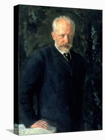 Portrait of Piotr Ilyich Tchaikovsky (1840-93), Russian Composer, 1893-Nikolai Dmitrievich Kuznetsov-Stretched Canvas