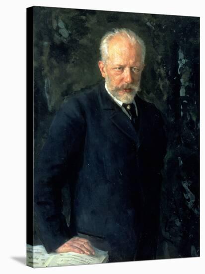 Portrait of Piotr Ilyich Tchaikovsky (1840-93), Russian Composer, 1893-Nikolai Dmitrievich Kuznetsov-Stretched Canvas