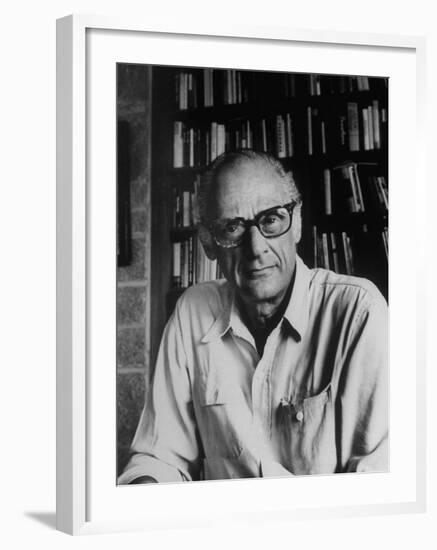 Portrait of Playwright Arthur Miller-Alfred Eisenstaedt-Framed Premium Photographic Print