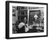 Portrait of Playwright Tennessee Williams Sitting at His Typewriter-Alfred Eisenstaedt-Framed Premium Photographic Print