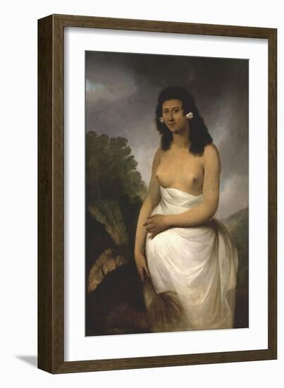 Portrait of Poedooa, Daughter of Orea, King of Ulaitea, Society Islands, Ca. 1783-John Webber-Framed Giclee Print