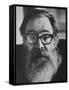 Portrait of Poet John Berryman with Full Beard-Terence Spencer-Framed Stretched Canvas