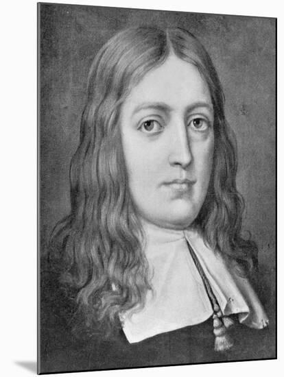 Portrait of Poet John Milton-null-Mounted Giclee Print