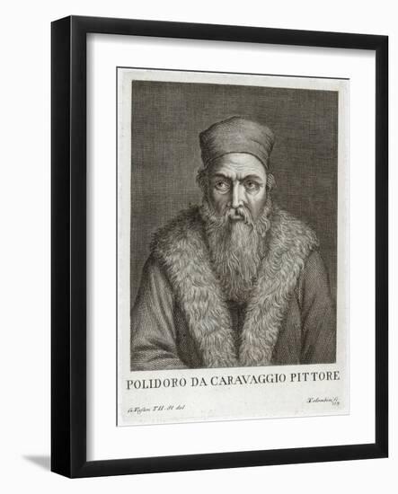 Portrait of Polidoro Da Caravaggio-null-Framed Giclee Print