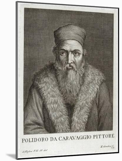 Portrait of Polidoro Da Caravaggio-null-Mounted Giclee Print