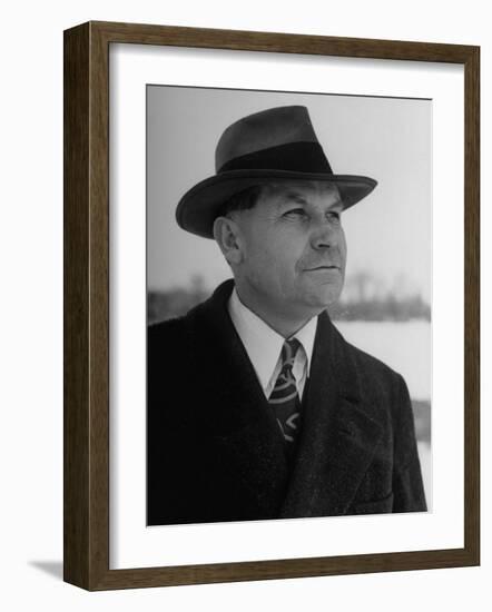 Portrait of Polygamist Charles Zitting, Alleged to Have Six Wives and Twenty-Six Children-null-Framed Photographic Print