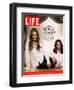 Portrait of Pop Music Star Beyonce and Mother Tina Knowles at Home, February 3, 2006-Karina Taira-Framed Photographic Print