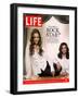 Portrait of Pop Music Star Beyonce and Mother Tina Knowles at Home, February 3, 2006-Karina Taira-Framed Photographic Print