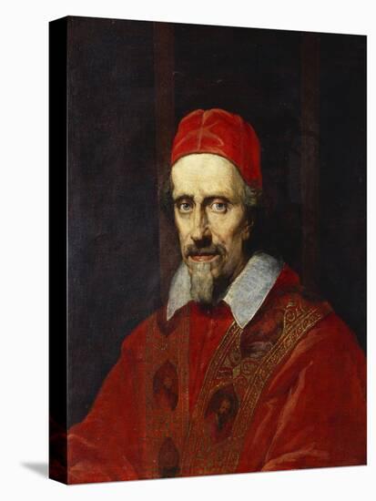 Portrait of Pope Clement Ix , Bust Length-Roman School-Stretched Canvas