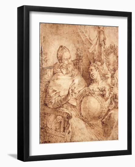 Portrait of Pope Gregory Xiii, Three-Quarter Length, Seated in an Armchair-Bartolomeo Passarotti-Framed Giclee Print