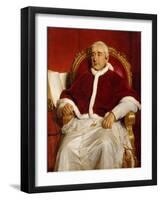 Portrait of Pope Gregory XVI (1765-184)-Paul Hippolyte Delaroche-Framed Giclee Print