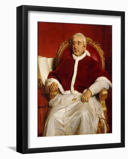 Portrait of Pope Gregory XVI (1765-184)-Paul Hippolyte Delaroche-Framed Giclee Print