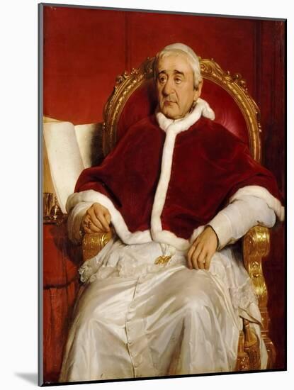 Portrait of Pope Gregory XVI (1765-184)-Paul Hippolyte Delaroche-Mounted Giclee Print