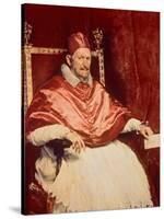 Portrait of Pope Innocent X (1574-1655), 1650-Diego Velazquez-Stretched Canvas