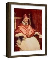 Portrait of Pope Innocent X (1574-1655), 1650-Diego Velazquez-Framed Giclee Print