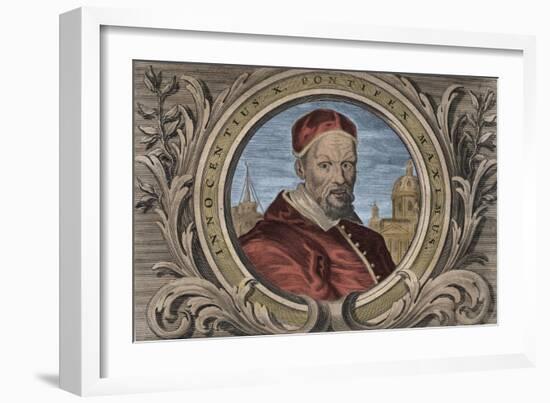 Portrait of Pope Innocent X-Stefano Bianchetti-Framed Giclee Print