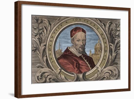 Portrait of Pope Innocent X-Stefano Bianchetti-Framed Giclee Print