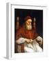 Portrait of Pope Julius II (1503-1513). Painting by Raphael (Raffaello Sanzio). Florence, Uffizi Mu-Raphael (1483-1520)-Framed Giclee Print