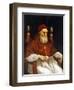 Portrait of Pope Julius II (1503-1513). Painting by Raphael (Raffaello Sanzio). Florence, Uffizi Mu-Raphael (1483-1520)-Framed Giclee Print