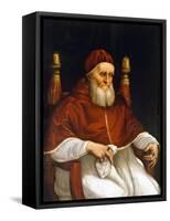 Portrait of Pope Julius II (1503-1513). Painting by Raphael (Raffaello Sanzio). Florence, Uffizi Mu-Raphael (1483-1520)-Framed Stretched Canvas