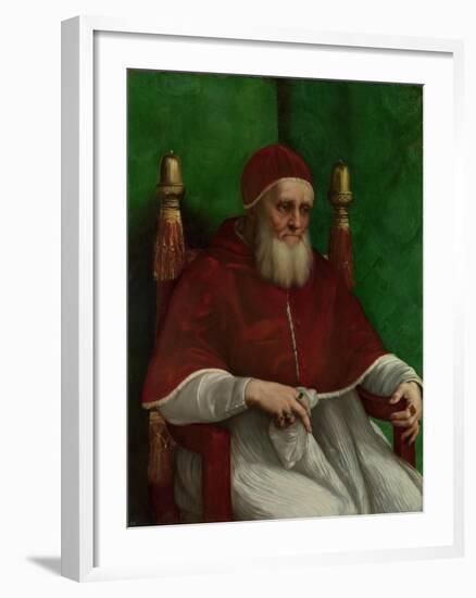 Portrait of Pope Julius II, 1511-Raphael-Framed Giclee Print